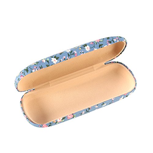 CHICIRIS Mit Blumenstoff überzogene Muschelschalenhülle im Muschelschalenstil, Protable Floral Sunglasses Brillenetui Schutzhüllen Hardbox Holder von CHICIRIS