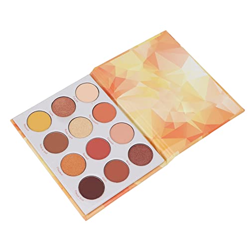 Lidschattenpalette, häufig verwendeter Lidschatten, warmer Ton, 12 Farben, tragbare Größe für Party, Hochzeit, Büro von CHICIRIS