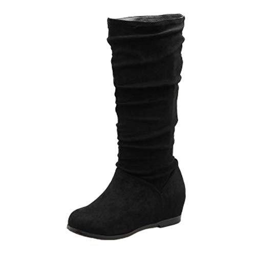 CHICMARK Damen Keilabsatz Langschaft Stiefel (Schwarz, 40 EU) von CHICMARK