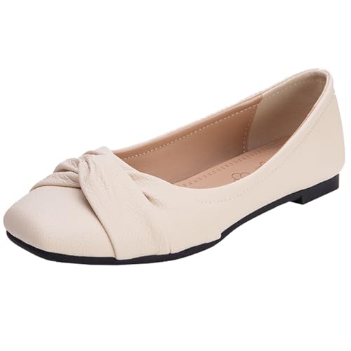 CHICMARK Damen Komfort-Slip-On Ballerinas/Loafer Flache Schuhe (Aprikose, 46) von CHICMARK