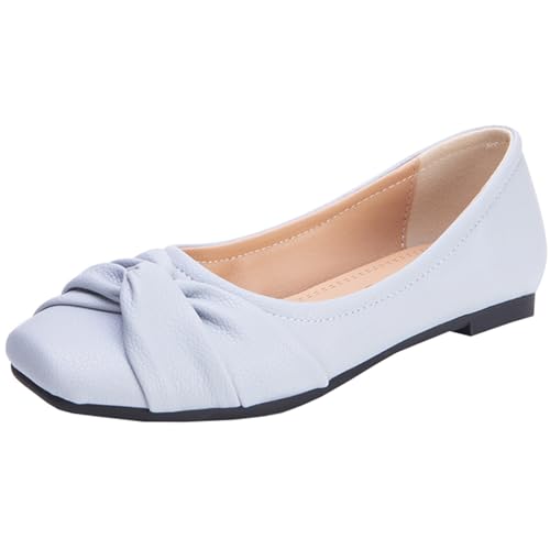 CHICMARK Damen Komfort-Slip-On Ballerinas/Loafer Flache Schuhe (Hellblau, 46) von CHICMARK