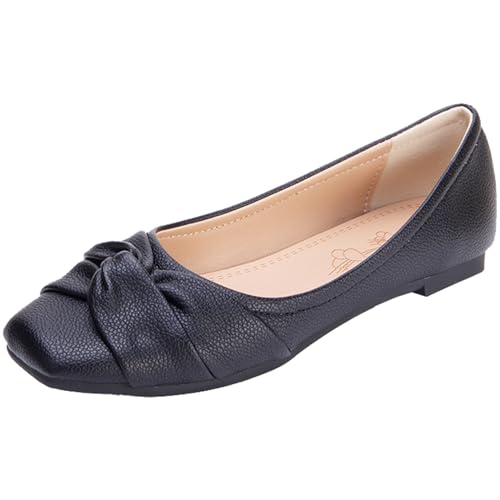 CHICMARK Damen Komfort-Slip-On Ballerinas/Loafer Flache Schuhe (Schwarz, 40) von CHICMARK