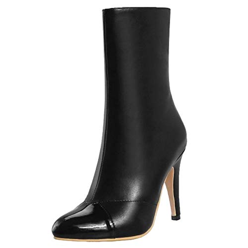 CHICMARK Damen Sexy Stiefeletten mit Spitzer Kappe und Stilettos (Schwarz, 39 EU) von CHICMARK