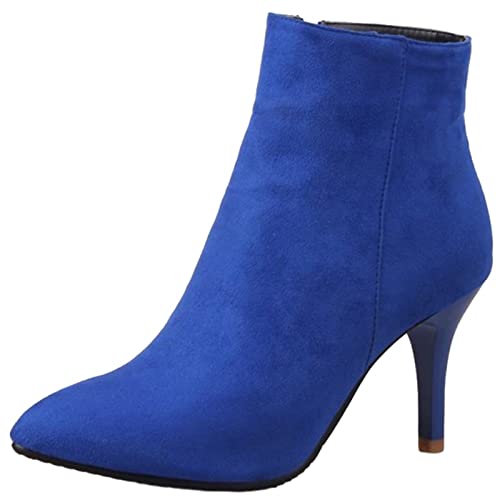 CHICMARK Damen Stiefeletten mit Absatz (Blau, 36) von CHICMARK