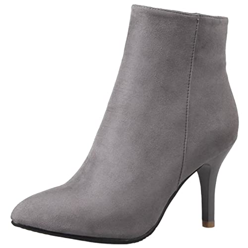 CHICMARK Damen Stiefeletten mit Absatz (Grau, 38) von CHICMARK