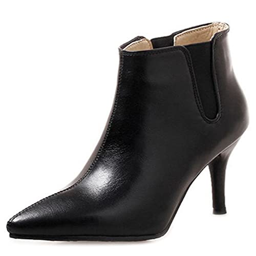 CHICMARK Damen Stiefeletten mit Absatz (Schwarz, 38 EU) von CHICMARK