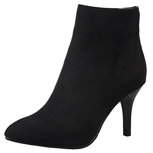 CHICMARK Damen Stiefeletten mit Absatz (Schwarz, 41) von CHICMARK