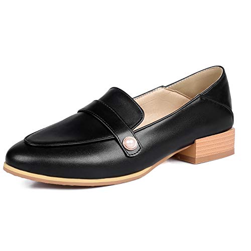 CHICMARK Modische Loafer mit Niedrigem Absatz für Damen (Schwarz, 42) von CHICMARK