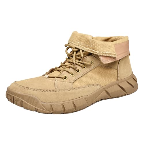 CHICMARK Robuste Trainings-Wüstenstiefel für Herren und Damen – Wander- und Abenteuerschuhe (Khaki, 41 EU) von CHICMARK