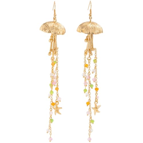 CHICMARK Starfish & Ocean Earrings Drapierte Ohrringe für Damen für den Sommerurlaub (Golden2) von CHICMARK