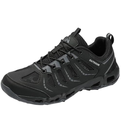 CHICMARK Wasserschuhe Outdoor Atmungsaktiv Leichtgewicht Schnelltrocknend Wanderschuhe für Paare (Schwarz, 42 EU) von CHICMARK