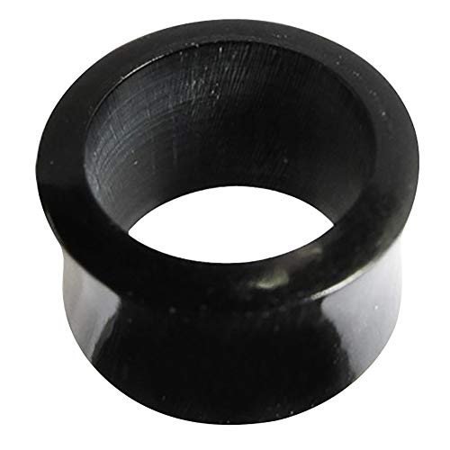 CHICNET Damen Herren Flesh Tunnel Lobe Piercing Double Flared Plug aus Horn in schwarz, 4mm bis 50mm, Dehner von CHICNET