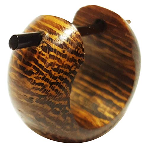 CHICNET Damen Herren Pin Creolen Ohrringe aus Holz und Horn in verschiedenen Hölzern Parasitholz von CHICNET