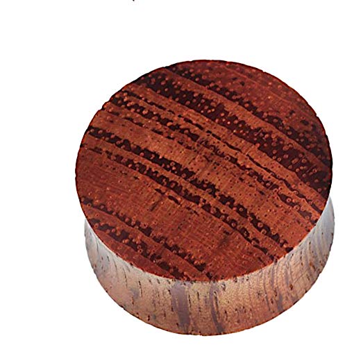 CHICNET Damen Herren Plug Flesh Tunnel Ohr Piercing Dehner Expander Waru Holz in dunkel braun gemasert, Double Flared von CHICNET