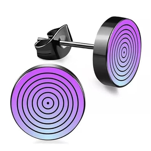 CHICNET Edelstahl Ohrstecker schwarz 8mm rot lila Sharingan Auge Rinnegan Anime Manga Ohr Schmuck Chirurgenstahl Unisex Männer Damen Herren Rinnegan CHICNET Edelstahl Ohrstecker schwarz 8mm rot lila Sharingan Auge Rinnegan Anime Manga Ohr Schmuck Chirurgenstahl Unisex Männer Damen Herren Rinnegan von CHICNET