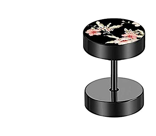 CHICNET Fake Piercing Ohrring aus Edelstahl rosa weiß Blüte schwarz Silber 10mm, Stab 1.2mm x 6mm, 16g Ohrstecker für Männer Frauen schwarz CHICNET Fake Piercing Ohrring aus Edelstahl rosa weiß Blüte schwarz Silber 10mm, Stab 1.2mm x 6mm, 16g Ohrstecker für Männer Frauen schwarz von CHICNET