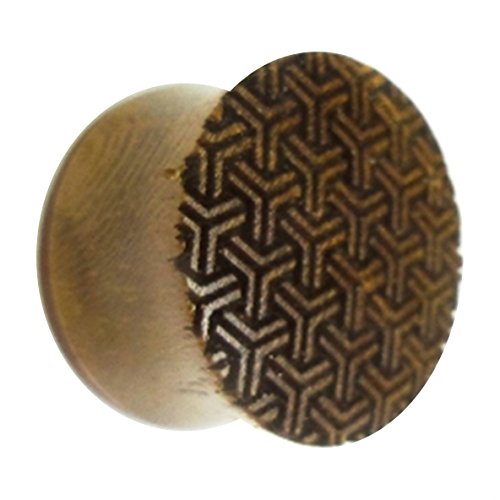 CHICNET Flesh Plug Teakholz Peace Knoten Muster Double Flared Lobe Dehner braun Gravur dunkel Expander | Unisex Piercing Damen Herren | Organic Holz Ohrring Ohrstecker Holzplug Earplug Tunnel 18 mm CHICNET Flesh Plug Teakholz Peace Knoten Muster Double Flared Lobe Dehner braun Gravur dunkel Expander | Unisex Piercing Damen Herren | Organic Holz Ohrring Ohrstecker Holzplug Earplug Tunnel 18 mm von CHICNET