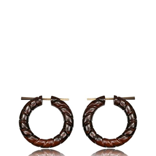 CHICNET Holz Pin Creolen Narraholz Horn-Pin Dunkelbraun gemasert handgefertigt groß Seil Zahnrad Spinne Schmetterling Rad Dunkelbraun hell rotbraun Herren Damen Kreolen Ohrringe mit Stift CHICNET Holz Pin Creolen Narraholz Horn-Pin Dunkelbraun gemasert handgefertigt groß Seil Zahnrad Spinne Schmetterling Rad Dunkelbraun hell rotbraun Herren Damen Kreolen Ohrringe mit Stift von CHICNET