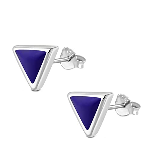 CHICNET Ohrstecker 925 Sterling Silber Dreieck Türkis Malachit Onyx Lapis Stein Abalone Muschel Perlmutt Paua Damen Herren Ohrringe bunt weiß grün blau schwarz türkis Lapis Lazuli CHICNET Ohrstecker 925 Sterling Silber Dreieck Türkis Malachit Onyx Lapis Stein Abalone Muschel Perlmutt Paua Damen Herren Ohrringe bunt weiß grün blau schwarz türkis Lapis Lazuli von CHICNET