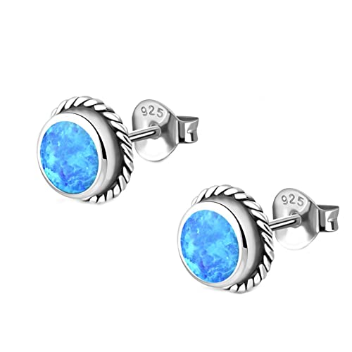 CHICNET Ohrstecker 925 Sterling Silber Seilrand Stein Muschel rund oxidiert Bernstein Perlmutt Abalone Onyx Opal Damen Herren Ohrringe Silberohrstecker Ohr Schmuck Opal CHICNET Ohrstecker 925 Sterling Silber Seilrand Stein Muschel rund oxidiert Bernstein Perlmutt Abalone Onyx Opal Damen Herren Ohrringe Silberohrstecker Ohr Schmuck Opal von CHICNET