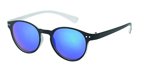 CHICNET Runde Brille Sonnenbrille rund Punkte 400UV Schlüsselloch Steg neon Farben weiß CHICNET Runde Brille Sonnenbrille rund Punkte 400UV Schlüsselloch Steg neon Farben weiß von CHICNET