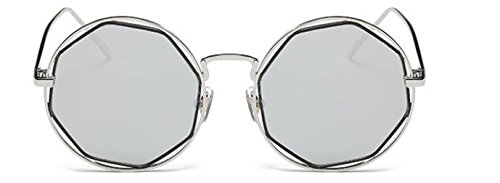 CHICNET Sonnenbrille Round Resin Glasses Achteck Rand 400 UV Metall silber CHICNET Sonnenbrille Round Resin Glasses Achteck Rand 400 UV Metall silber von CHICNET
