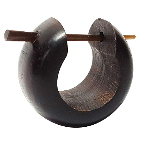 Chic-Net Damen Herren Pin Creolen Ohrringe aus Holz und Horn in verschiedenen Hölzern Sonoholz Chic-Net Damen Herren Pin Creolen Ohrringe aus Holz und Horn in verschiedenen Hölzern Sonoholz von CHICNET