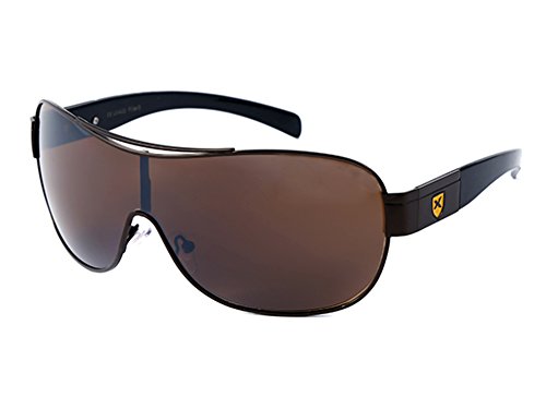 Chic-Net LOOX Sonnenbrille getönt 400UV Emblem Monoglas - Modell Barbados braun von CHICNET