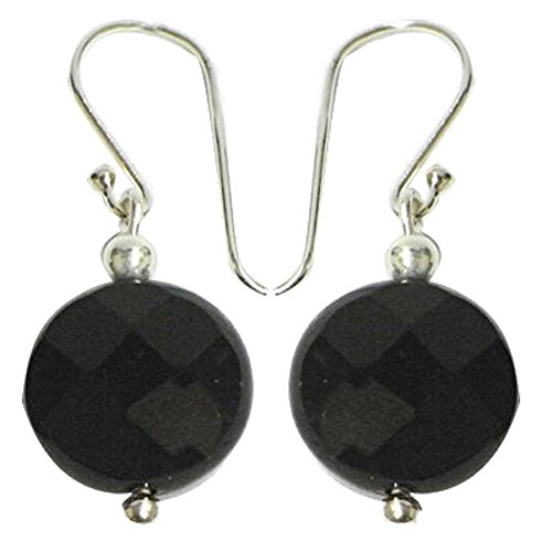 Chic-Net Lapisohrringe Lapis Ohrringe Ohrhänger 925er Sterling Silber rund Scheibe Linse blau Steinohrringe von CHICNET