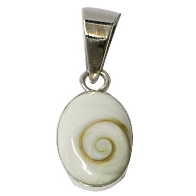 Chic-Net Shivaauge Silberanhänger oval gefasst 14 mm Anhänger 925er Sterling Silber Shiva Auge Eye Damen von CHICNET