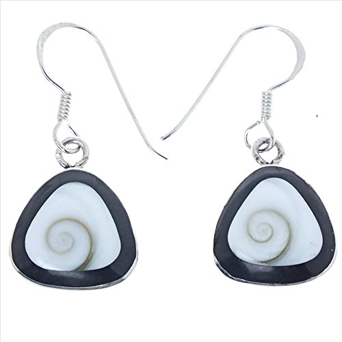 Chic-Net Shivaauge Silberohrringe Raisin dreieckig Ohrringe 925er Sterling Silber Shiva Auge Damen Schmuck von CHICNET