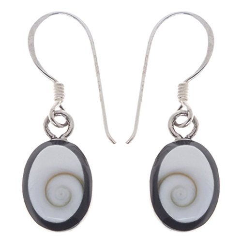 Chic-Net Shivaauge Silberohrringe schwarz oval Rand 10 mm Ohrringe Ohrhänger 925er Silber Shiva Auge Eye Chic-Net Shivaauge Silberohrringe schwarz oval Rand 10 mm Ohrringe Ohrhänger 925er Silber Shiva Auge Eye von CHICNET