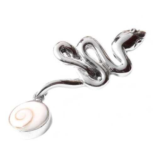 CHICNET Silberanhänger Schlange Shivaauge Anhänger Kette 925er Sterling Silber Unisex Shiva Auge Eye Schmuck von CHICNET