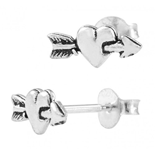 Chic-Net Silberohrstecker Ohrstecker 925er Sterling Silber Schmuck Ohrringe Herz Pfeil von CHICNET