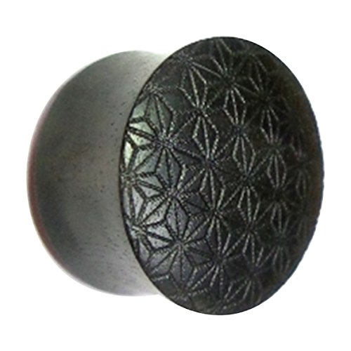 Flesh Plug Ebenholz Stern Blume des Lebens double flared Lobe Dehner schwarz Gravur dunkel Expander | unisex Piercing Damen Herren | Organic Holz Ohrring Ohrstecker Holzplug Ebony Earplug Tunnel 16 mm Flesh Plug Ebenholz Stern Blume des Lebens double flared Lobe Dehner schwarz Gravur dunkel Expander | unisex Piercing Damen Herren | Organic Holz Ohrring Ohrstecker Holzplug Ebony Earplug Tunnel 16 mm von CHICNET