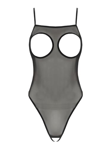 CHICTRY Damen Nylon Body Transparent Ouvert BH Mesh Bodysuit Brustfrei Dessous Offener Schritt Unterwäsche Open Cup Crotch Lingerie Panties Schwarz One Size CHICTRY Damen Nylon Body Transparent Ouvert BH Mesh Bodysuit Brustfrei Dessous Offener Schritt Unterwäsche Open Cup Crotch Lingerie Panties Schwarz One Size von CHICTRY