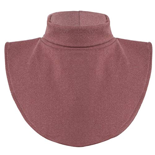 CHICTRY Elegante Krageneinsatz Damen Warm Blusenkragen Einsatz Fake Kragen Abnehmbare Bekleidung Accessoires für Pullover Shirt Rötlich-Braun One Size von CHICTRY