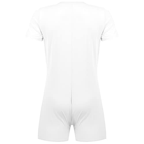 CHICTRY Herren Body Bodysuit Einteiler Unterwäsche Kurzarm Unterhemd Kompression Singlet Stretch Boxershorts Retroshorts Mit Bein Sportswear Weiß mit Knöpfen M CHICTRY Herren Body Bodysuit Einteiler Unterwäsche Kurzarm Unterhemd Kompression Singlet Stretch Boxershorts Retroshorts Mit Bein Sportswear Weiß mit Knöpfen M von CHICTRY