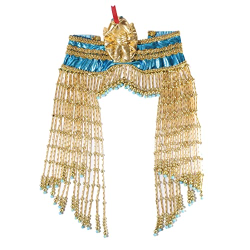 CHICTRY Königin Kleopatra Kostüm Zubehör Kobra Stirnband mit Perlen Nile Queen Kopfschmuck Pharaonin Krone Haarschmuck für Halloween Cosplay Karneval Accessoire Gold B One Size von CHICTRY