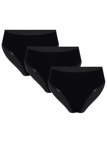 CHICTRY Tanz Unterwäsche Ballett Unterhosen Für Mädchen Kinder 3er Pack Stretch Ballett Slip Höschen Einfarbig Ballettkleidung 3 Stück Schwarz 158-164 von CHICTRY