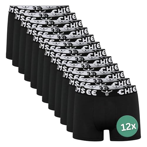 Chiemsee Boxershorts Herren I 12er Set Kurze Herren Unterhosen mit elastischem Waistband Style I Regular fit Boxershorts Men aus atmungsaktiver Baumwolle I 2 Farben, Größe S-4XL von Chiemsee