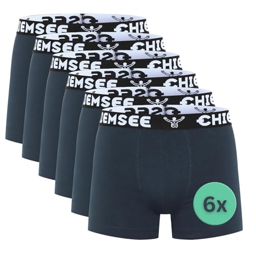 CHIEMSEE Boxershorts Herren I 6er Set Kurze Herren Unterhosen mit elastischem Waistband Style I Regular fit Boxershorts Men aus atmungsaktiver Baumwolle I 2 Farben, Größe S-4XL von CHIEMSEE