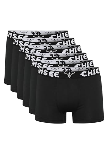 CHIEMSEE Boxershorts Herren I 6er Set Kurze Herren Unterhosen mit elastischem Waistband Style I Regular fit Boxershorts Men aus atmungsaktiver Baumwolle I 2 Farben, Größe S-4XL von CHIEMSEE