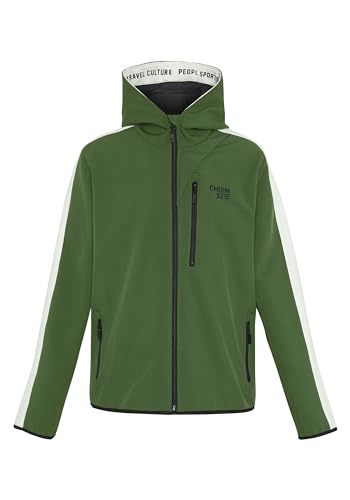 Chiemsee Softshell-Jacke mit Blockstreifen und Retro-Patch von Chiemsee