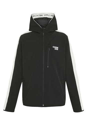 Chiemsee Softshell-Jacke mit Blockstreifen und Retro-Patch von Chiemsee