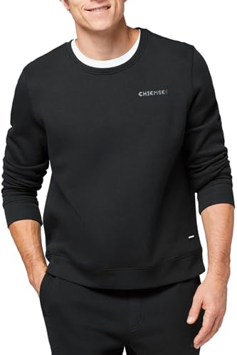 CHIEMSEE Sweatshirt Herren I Regular Fit Herren Pullover Schriftzug & kleinem Silikon-Label I Sportliches Herren Sweatshirt aus Bio-Baumwolle für Freizeit und Sport I 3 Farben, Gr. S-4XL von Chiemsee