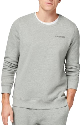 CHIEMSEE Sweatshirt Herren I Regular Fit Herren Pullover Schriftzug & kleinem Silikon-Label I Sportliches Herren Sweatshirt aus Bio-Baumwolle für Freizeit und Sport I 3 Farben, Gr. S-4XL von Chiemsee