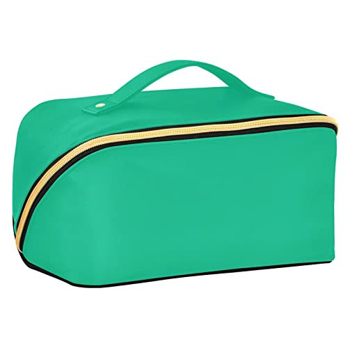 CHIFIGNO Kosmetiktasche, Make-up-Tasche für Damen und Mädchen, tragbar, mit Griff, Cyanblau, Cyanblau, Einheitsgröße, Modern von CHIFIGNO