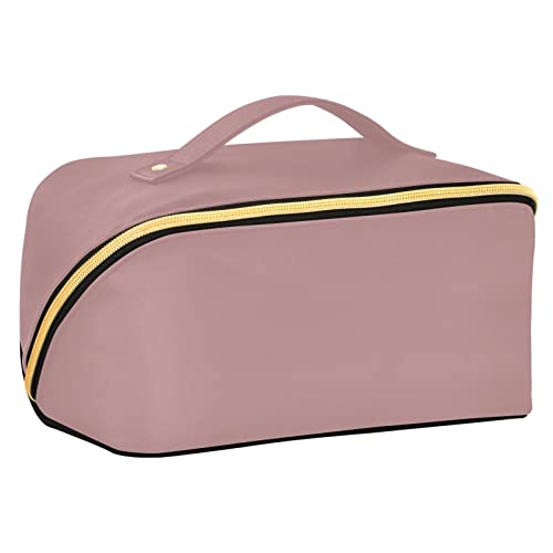 CHIFIGNO Kosmetiktasche, groß, Make-up-Organizer, Tasche, Schmuck-Organizer, Tasche, Rauten, Schmucketui für Frauen und Mädchen, Rosa / Braun, Einheitsgröße, Modern von CHIFIGNO