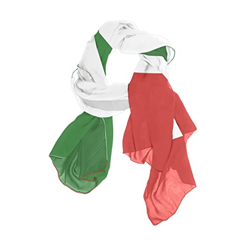 Flagge, Italien, langer Schal für Damen, groß, Wickelstola, modisches Seidengefühl von CHIFIGNO